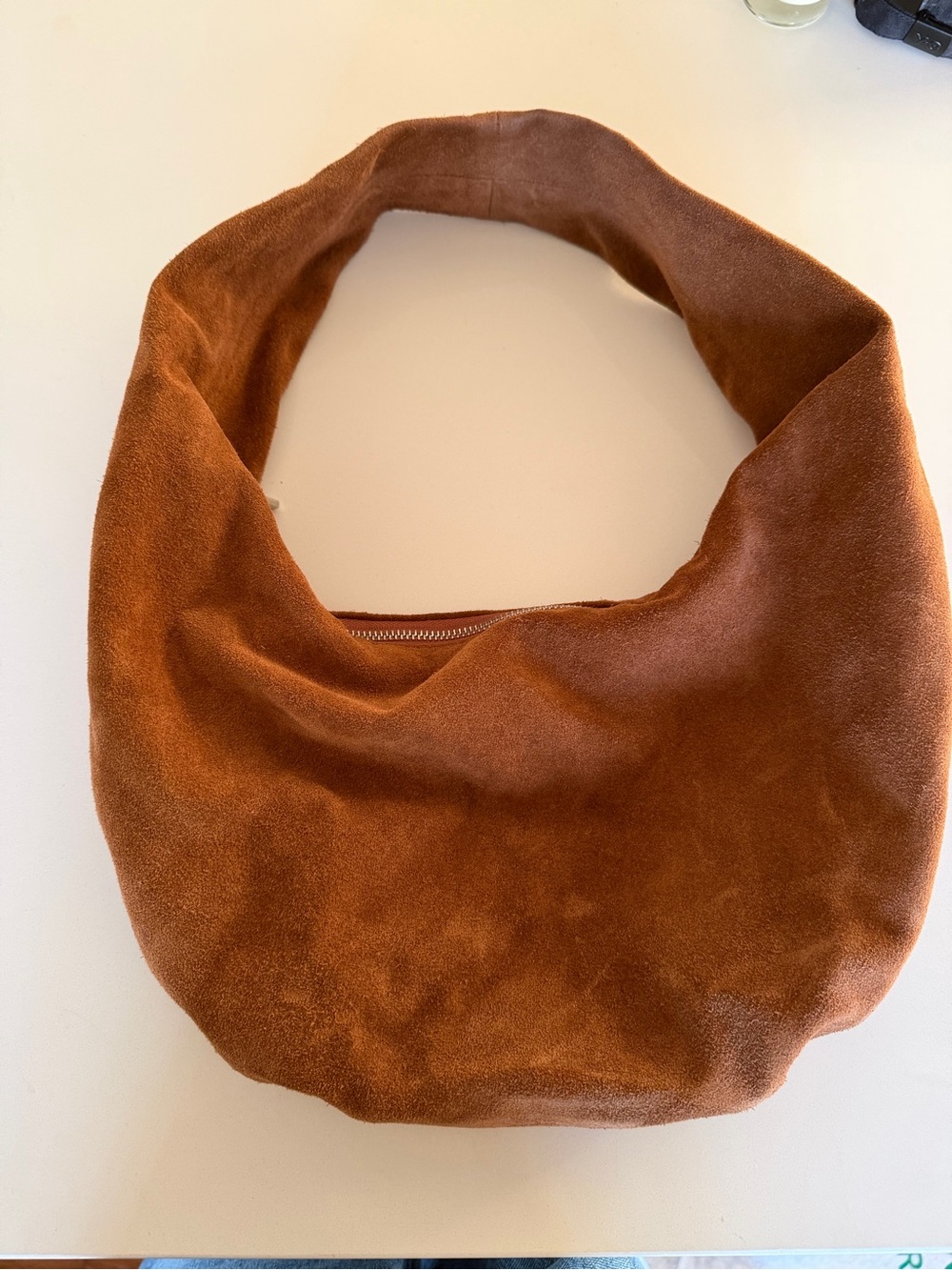 Brown Suede Hobo Bag - Women’s Shoulder Bag Khaite dupe - Picture 2 of 6